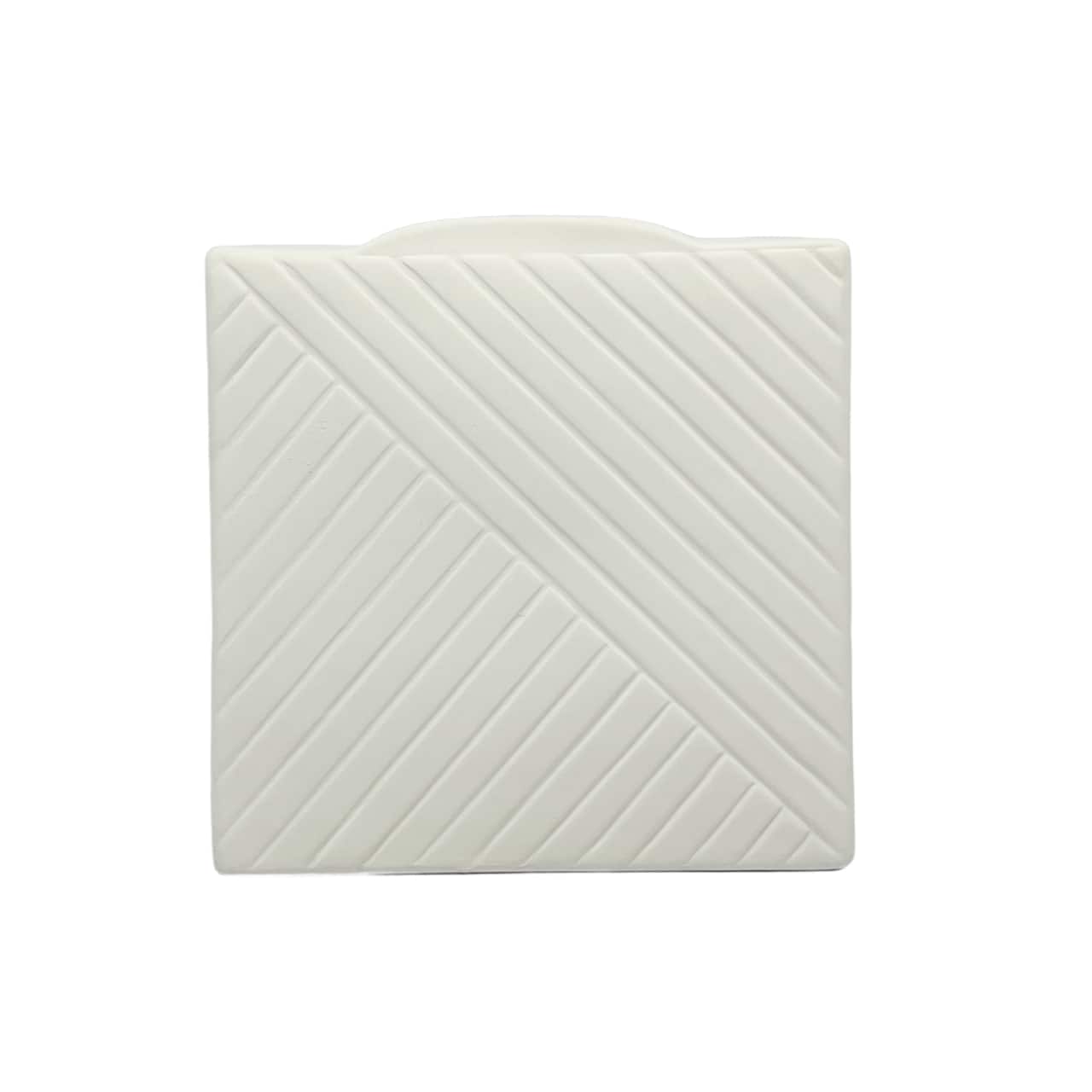 Jonathan Adler x Michaels 6.75" Linear Slant DIY Square Ceramic Vase